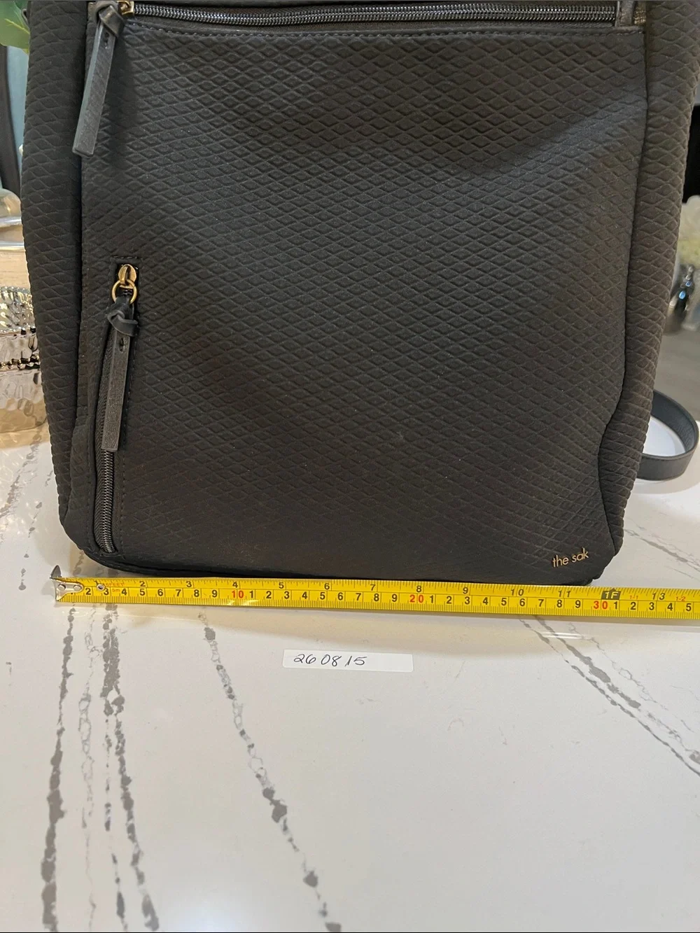 The Sak Olvera City Black Textured Quilted Backpack